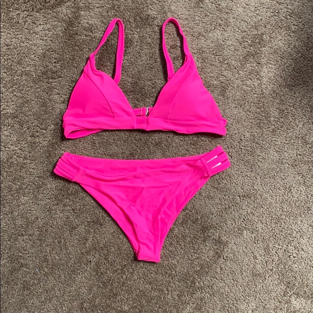 NEW! Neon pink two piece swim suit